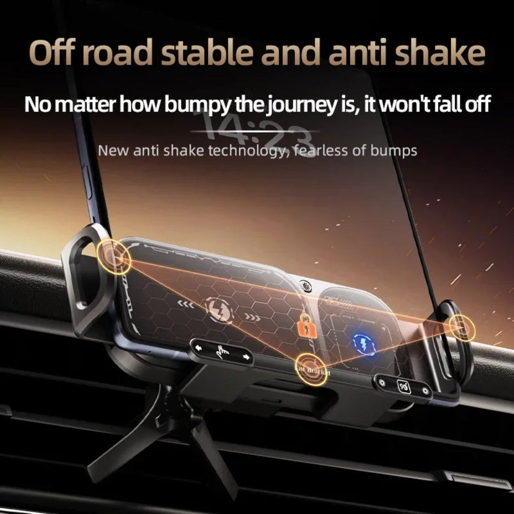 VNSPORT 360° Rotating 15W Wireless Car Fast Charger Mount
