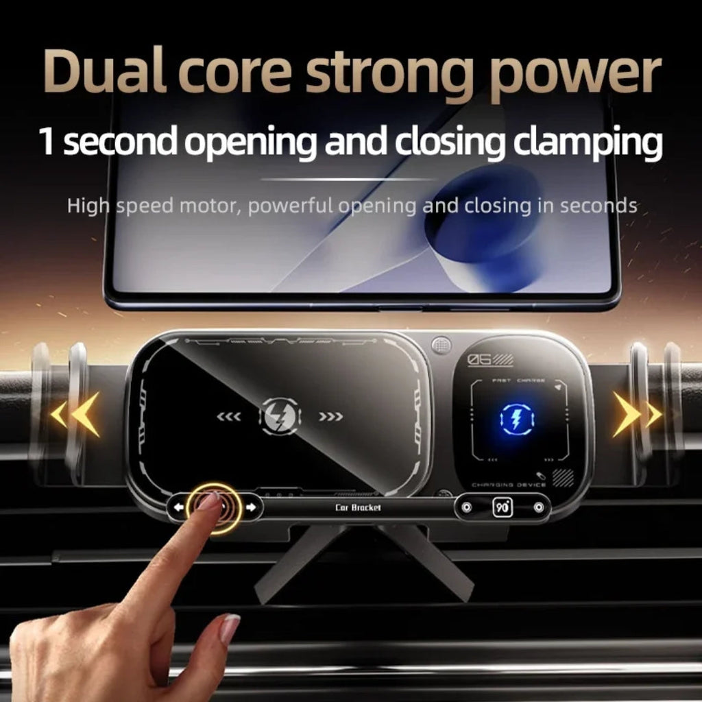 VNSPORT 360° Rotating 15W Wireless Car Fast Charger Mount