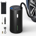 AMPBANK AT004 Smart Portable Tire Air Pump For Cars, Motorcycles, Bicycles And Balls With Pressure Gauge And LED Screen For Fast Inflation