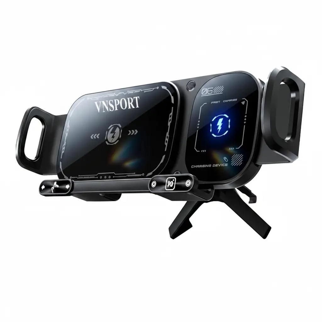 VNSPORT 360° Rotating 15W Wireless Car Fast Charger Mount