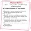 101 Piece Mechanic Tool Set for Vehicle and Home Maintenance, Roadside Emergencies. SAE and Metric Tool Set for Car, Boat, RV, Bikes - DT0006