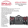 101 Piece Mechanic Tool Set for Vehicle and Home Maintenance, Roadside Emergencies. SAE and Metric Tool Set for Car, Boat, RV, Bikes - DT0006