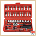46-Piece Car Repair Tool Set 1/4-Inch Socket Set Car Repair Tools Pry Ratchet Torque Wrench Combo Auto Maintenance Tools