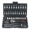 46-Piece Car Repair Tool Set 1/4-Inch Socket Set Car Repair Tools Pry Ratchet Torque Wrench Combo Auto Maintenance Tools