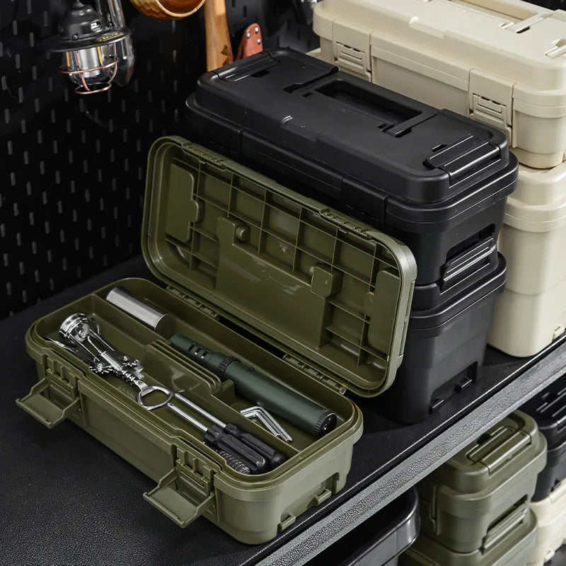 Portable Heavy Duty Plastic Toolbox Tool Organizer Storage Box Multi Layer Stackable Car Garden Garage Workshop Diy Art Craft