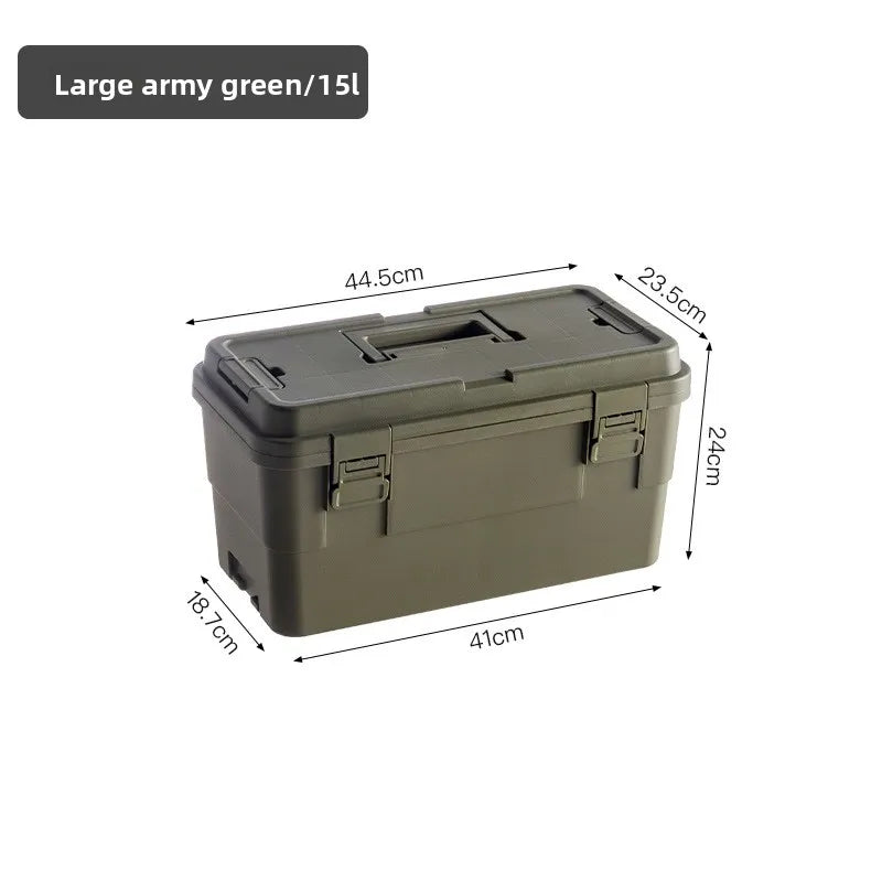 Portable Heavy Duty Plastic Toolbox Tool Organizer Storage Box Multi Layer Stackable Car Garden Garage Workshop Diy Art Craft