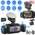 4 Channel Car Dash Cam With 128G MMC Card 1080P Front 720P Left Right 480P Rear G-Sensor Parking Monitor Loop Recording Night Vision 360 Degree Surveillance Car Camera