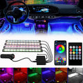 Car LED Strip Lights Kit, Auto Interior Ambient RGB LED Strip Atmosphere Car Decorative Lamp With Bluetooth Music Sync App Remote Control