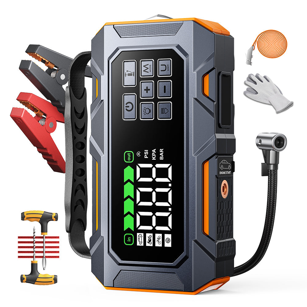 【New Arrivals】Buture Beta09 Car Jump Starter 8000A with 160 PSI Air Compressor丨16-in-1 Roadside Kit