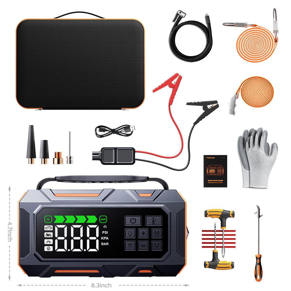 【New Arrivals】Buture Beta09 Car Jump Starter 8000A with 160 PSI Air Compressor丨16-in-1 Roadside Kit