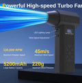 120,000 RPM Electric Turbine Blower, Portable Cordless Hair Dryer, Deep Cleaning Tool For Cars Electronics Home